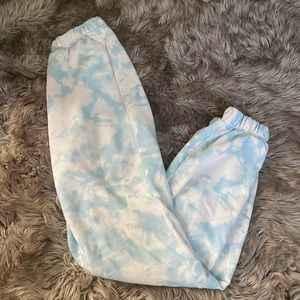 Blue tye dye sweatpants